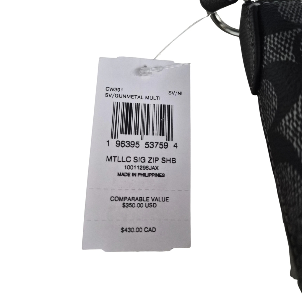 ❌️SOLD❌️ NWT Coach Zop Top Shoulder Bag CW391 Granite - Picture 5 of 6